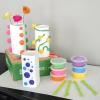MindWare Clay Magic Vases Kids Crafts – Air-Dry Clay for Kids Ages 8 and Up – Shape and Press 6 Vibrant Colors of Magic Clay to Decorate Sturdy Porcelain Vases – No Glue or Baking Required