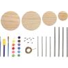 MindWare Make Your Own Wind Chime Craft Kit – Makes 1 Wind Chime, Includes 13 Paint Colors, 3 Brushes and Instructions