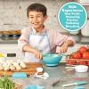 MindWare Playful Chef: Deluxe Cooking set for kids – 22 kid-sized utensils with color-coded measuring tools, 5 healthy recipes & apron – Real cooking lessons for boys & girls – Ages 4 & up
