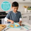Playful Chef: Safety Knife Set for Kids – 3 Knives Plastic Blades with Serrated Edges – Safe for Little Hands, Ages 5 & up – Dishwasher Safe