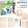MindWare Make Your Own Birdhouse Kit – Wood Art Kit for Kids – Includes Pre-Cut Wood Pieces and Art Supplies to Assemble and Paint Your Own Bird House – Ages 5 and Up