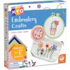 MindWare Make Your Own Cross Stitch – Cute & usable DIY Crafts for Girls & Teens – Make 12 Wooden Pendants – 29 pcs(Embroidery Set)