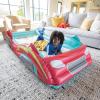 MindWare Oh So Fun! Inflatable Racecar Bed – Twin Size Kids Travel Car Mattress with Sides Including Hand Pump & Storage Bag