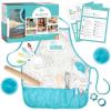 MindWare Playful Chef Deluxe Baking Kit – Set Includes 17 Utensils with Color-Coded Measuring Tools & 5 Healthy Recipes – Ages 4 & up