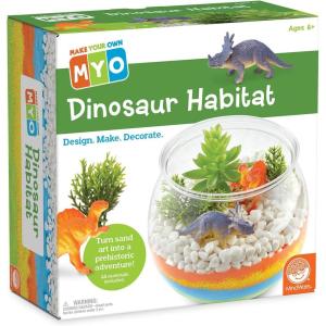 MindWare Make Your Own Dinosaur Habitat – Fun & usable DIY Dino Crafts for Boys, Girls & Teens – Make a Sand-Art Dinosaur Habitat with All Pieces Included – 12 pcs – Ages 6+