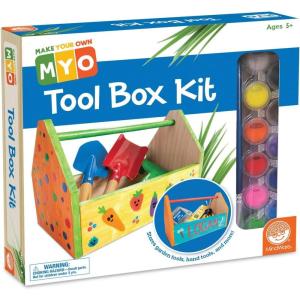 MindWare Make Your Own Tool Box – Craft Kit Includes Wood, Glue, Paint and Brushes – Craft Project for Kids 5 and Up