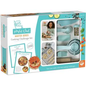MindWare Playful Chef Master Series Cooking Kit Safe, Creative Challenges for Kids to Explore Cooking Skills Includes 22 Kitchen Tools and 3 Recipes Ages 8+