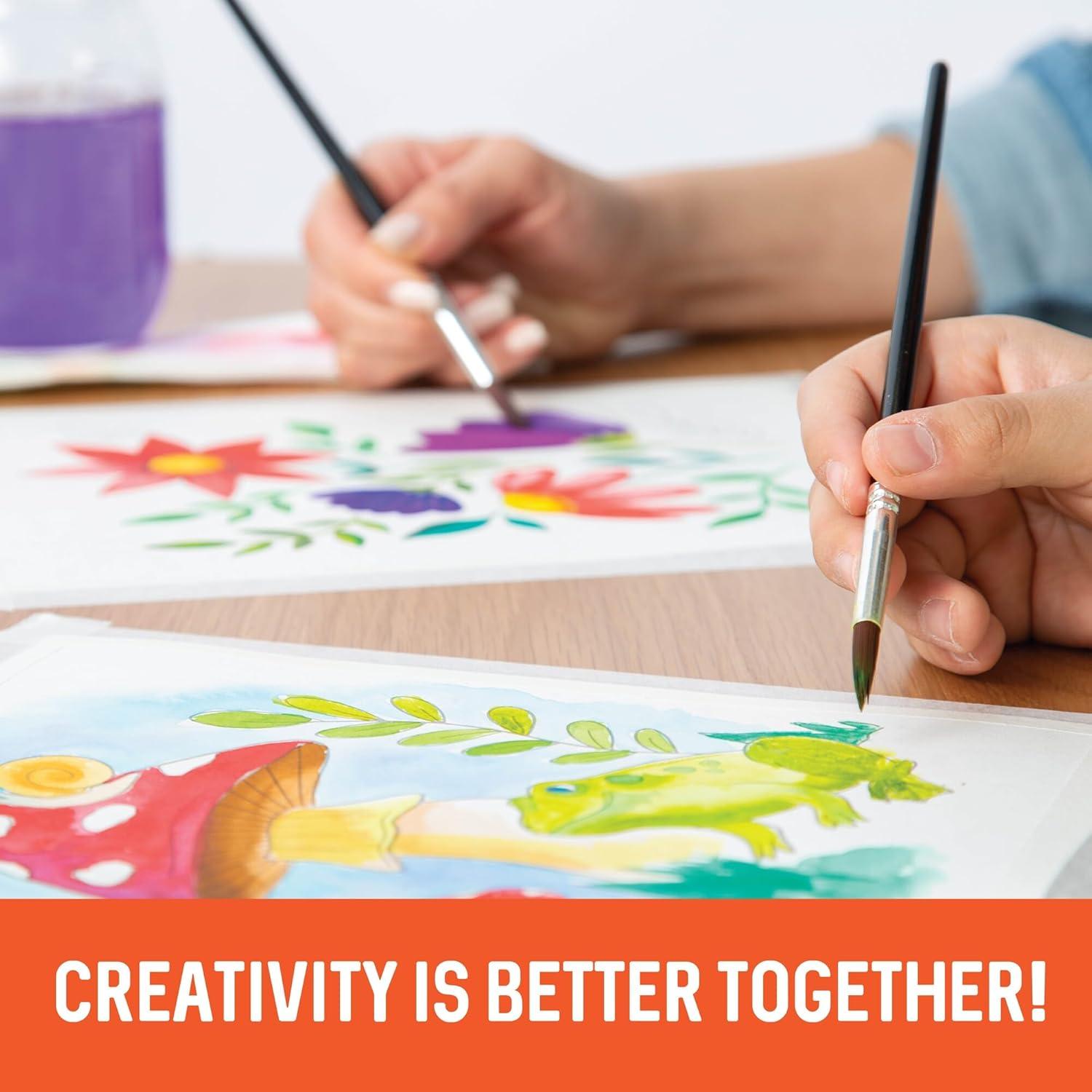 imageMindWare Creative Watercolor for Two Paint Set Guided Video Art Kit with Brushes Paints and Paper for Shared Painting Creative Art Activity for Kids Ages 8 and Up Art Gift for Kids