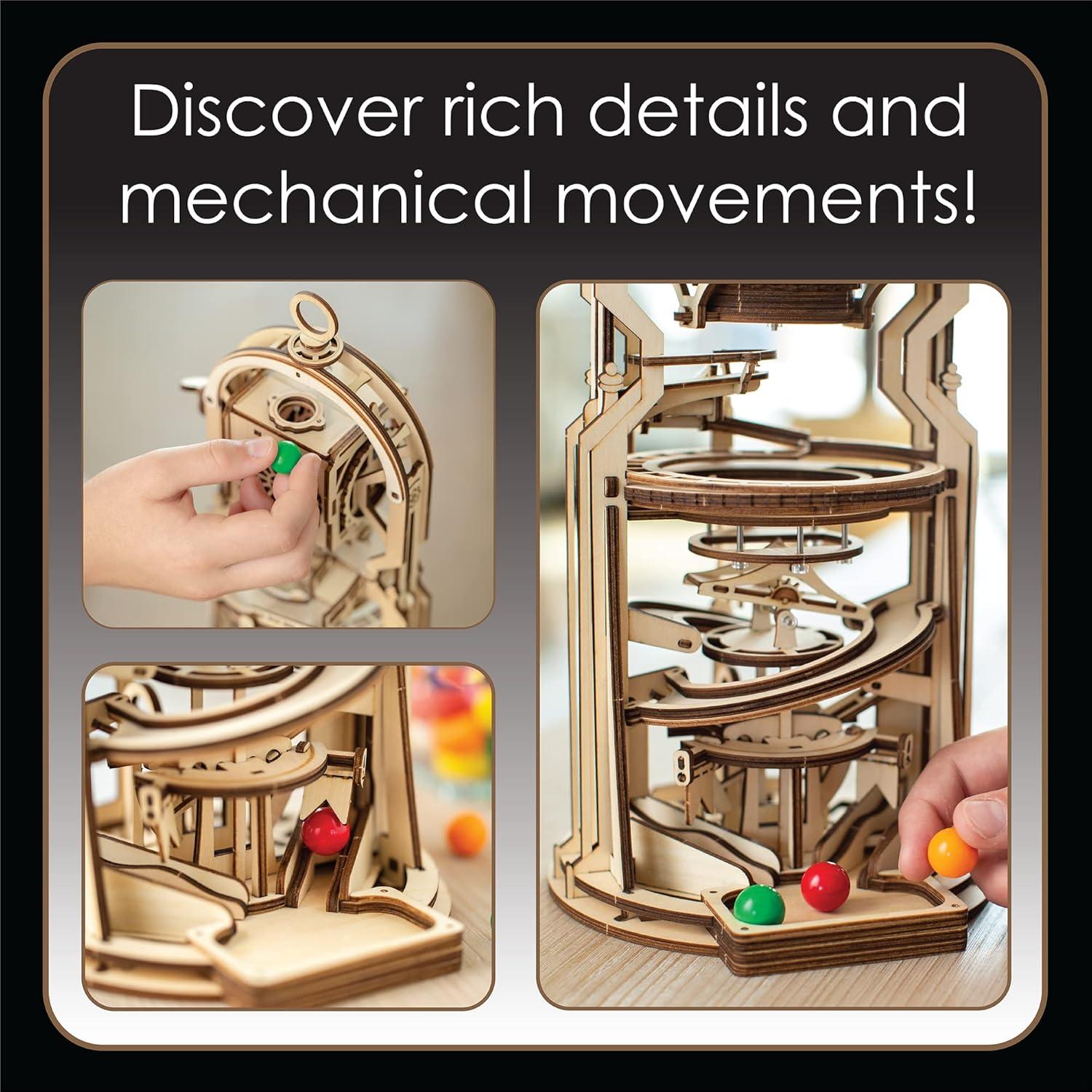 imageMindWare Gearjits Gumball Machine Marble Coaster Wooden 3D Building Puzzle for Teens ampamp Adults DIY STEM Building Toys for Kids Fun for Adults Too Ages 12 and Up