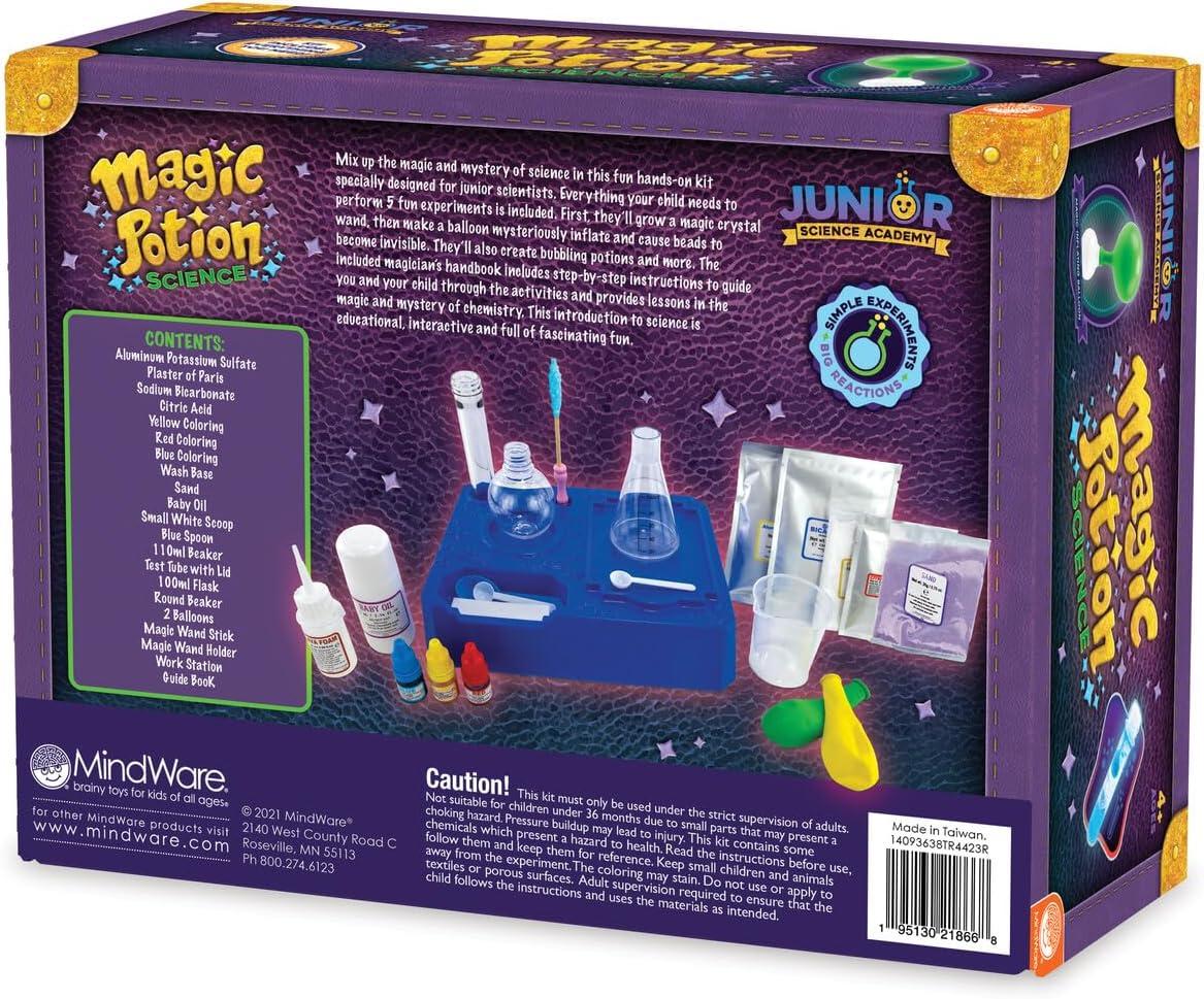 imageMindWare Junior Science Academy Magic Potion Science Chemistry Set 5 Amazing Beginning Kids Science Experiments for Kids Ages 4 ampamp Up Fun Science Lessons for Home or School