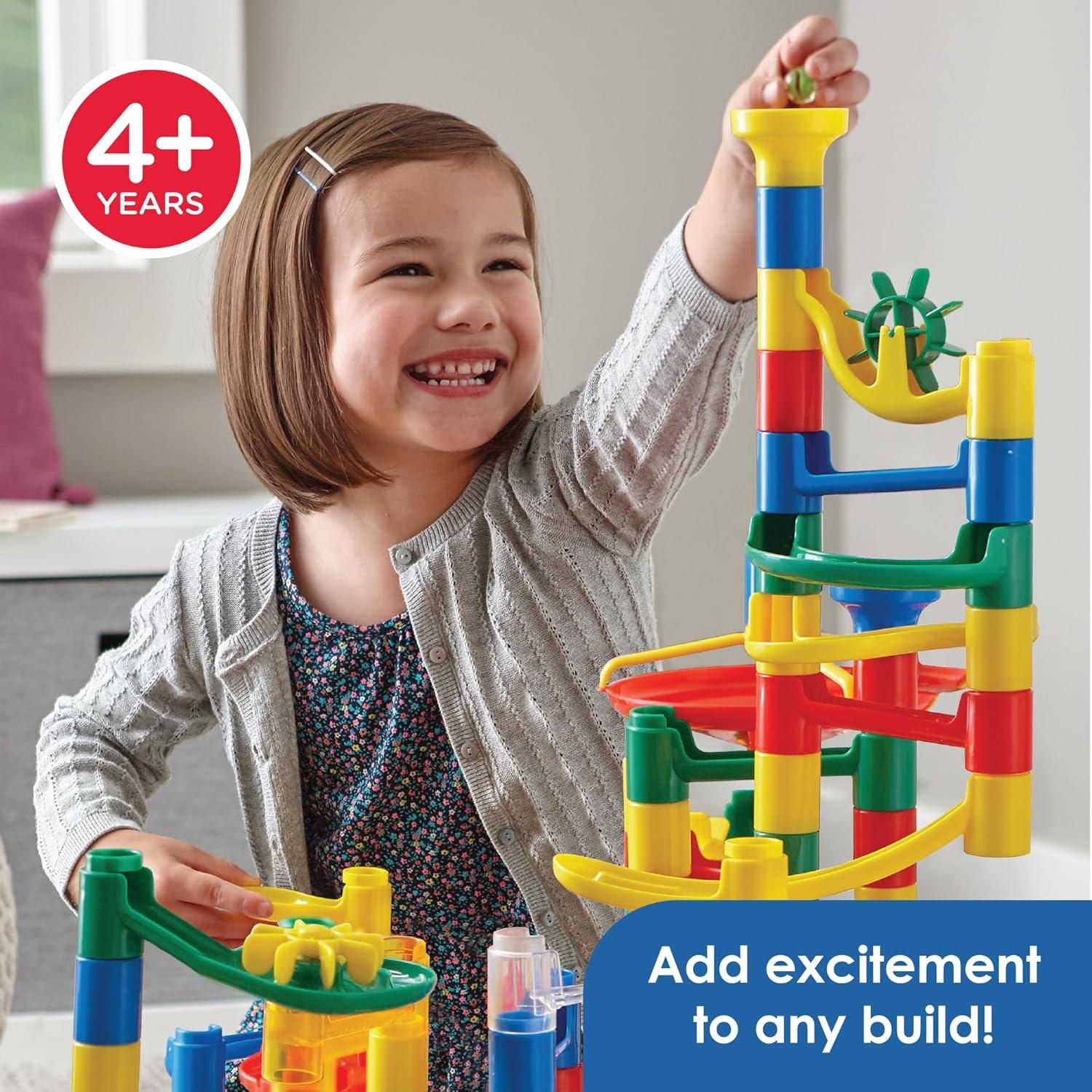 imageMindWare Marble Run Regular AddOn Set Expansion Pack for Marble Run Building Toy 50 Durable Interlocking Pieces Ages 4 and Up