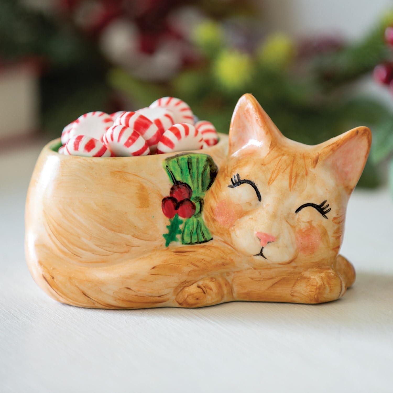 imageMindWare Paint Your Own Cat Dish Porcelain Painting Figures for Kids Teens ampamp Adults Ages 8 ampamp Up Includes 12 Paints and 2 Brushes