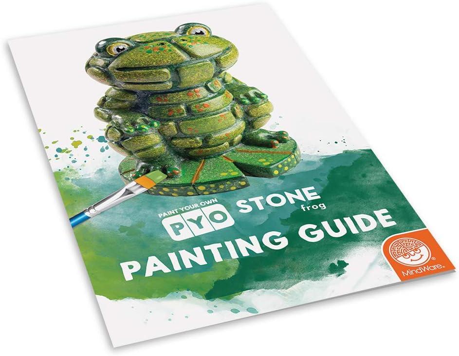 imageMindWare Paint Your Own Mosaic Frog Craft Kit Includes WeatherResistant Stone Frog Paint and Brush Ages 8 and Up