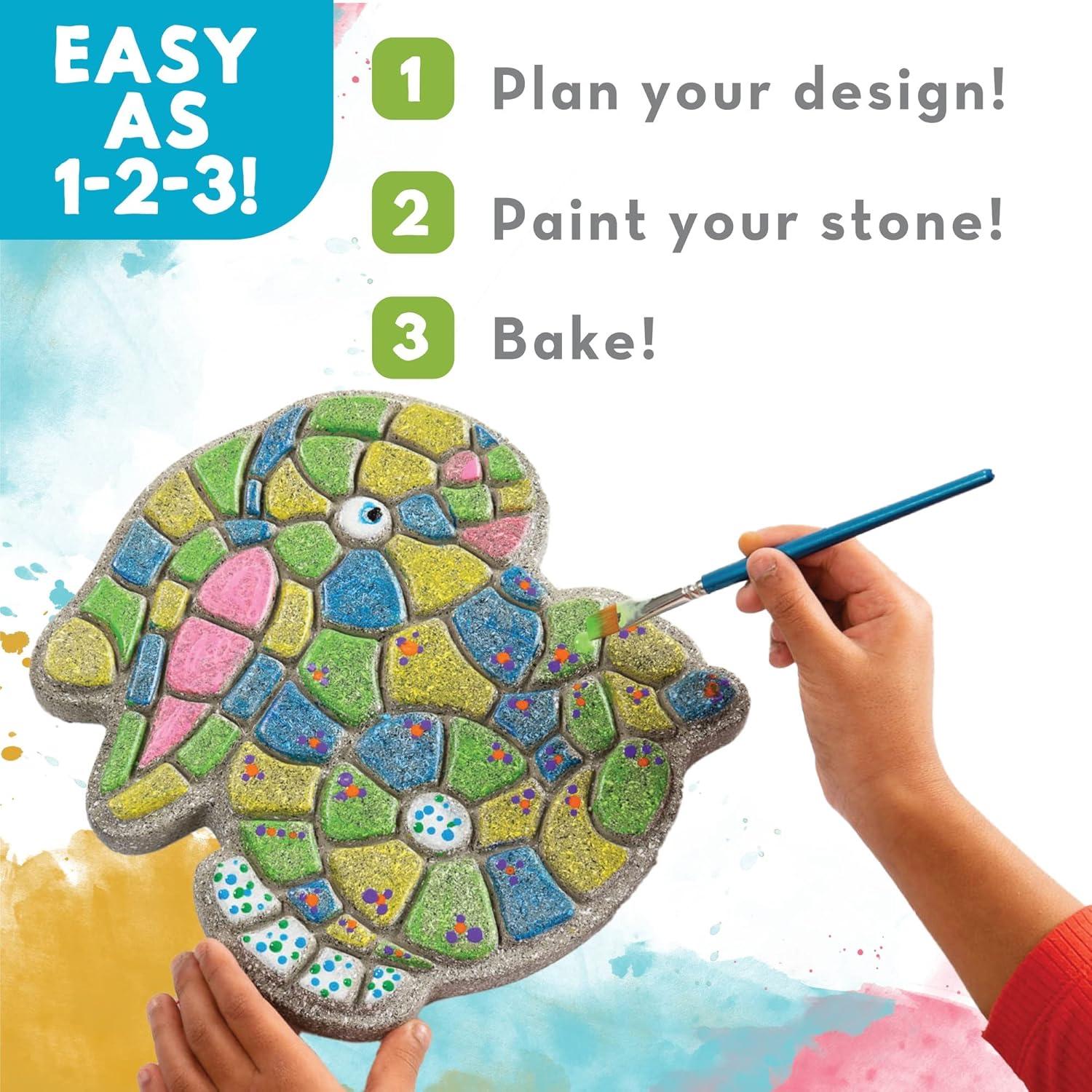 imageMindWare Paint Your Own Stepping Stone Bunny Easter Gift for 8 Year Olds ampamp Up