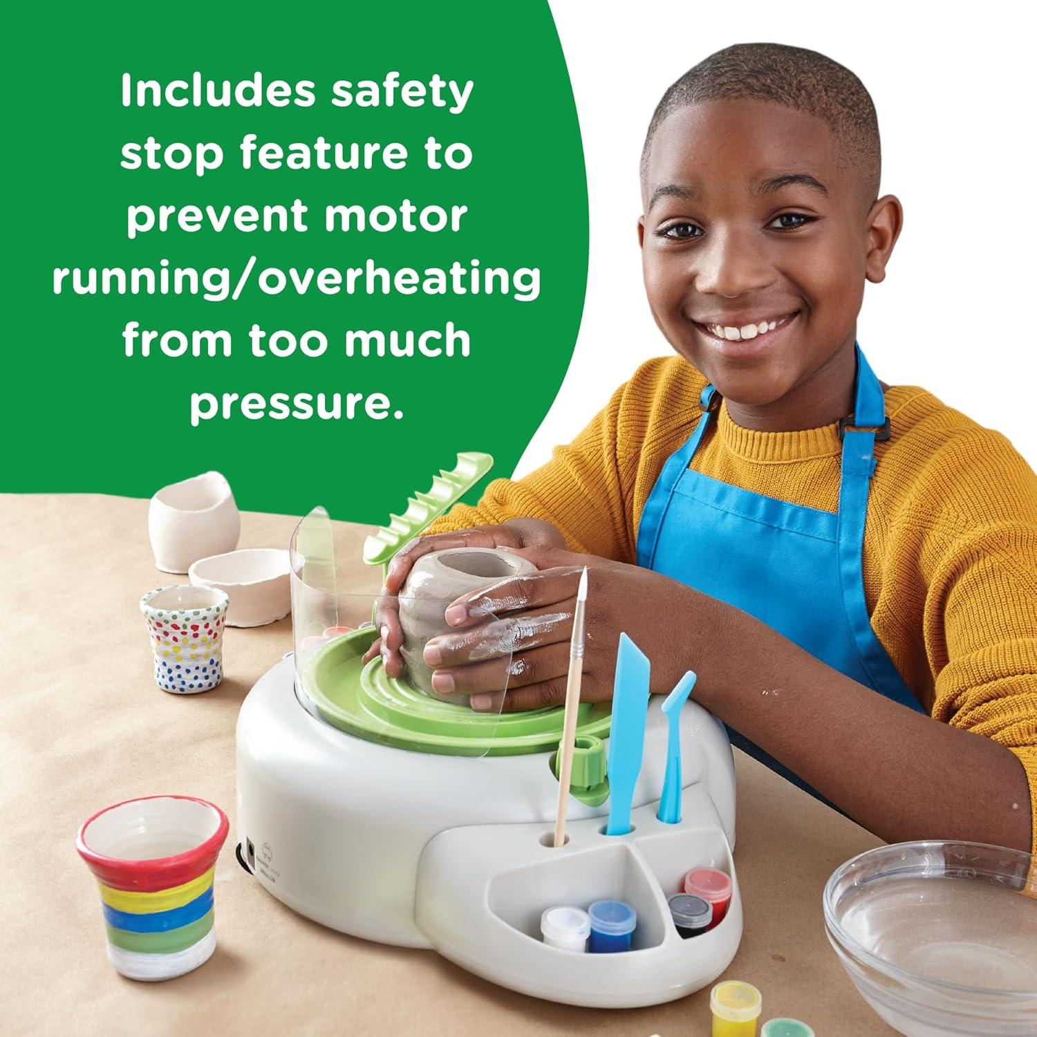 imageMindWare Pottery Wheel ampamp 75 Pounds AirDry Clay Pottery Kit Pottery Wheel for Kids and Beginners Includes Pottery Wheel ampamp Accessories Ages 7 and Up