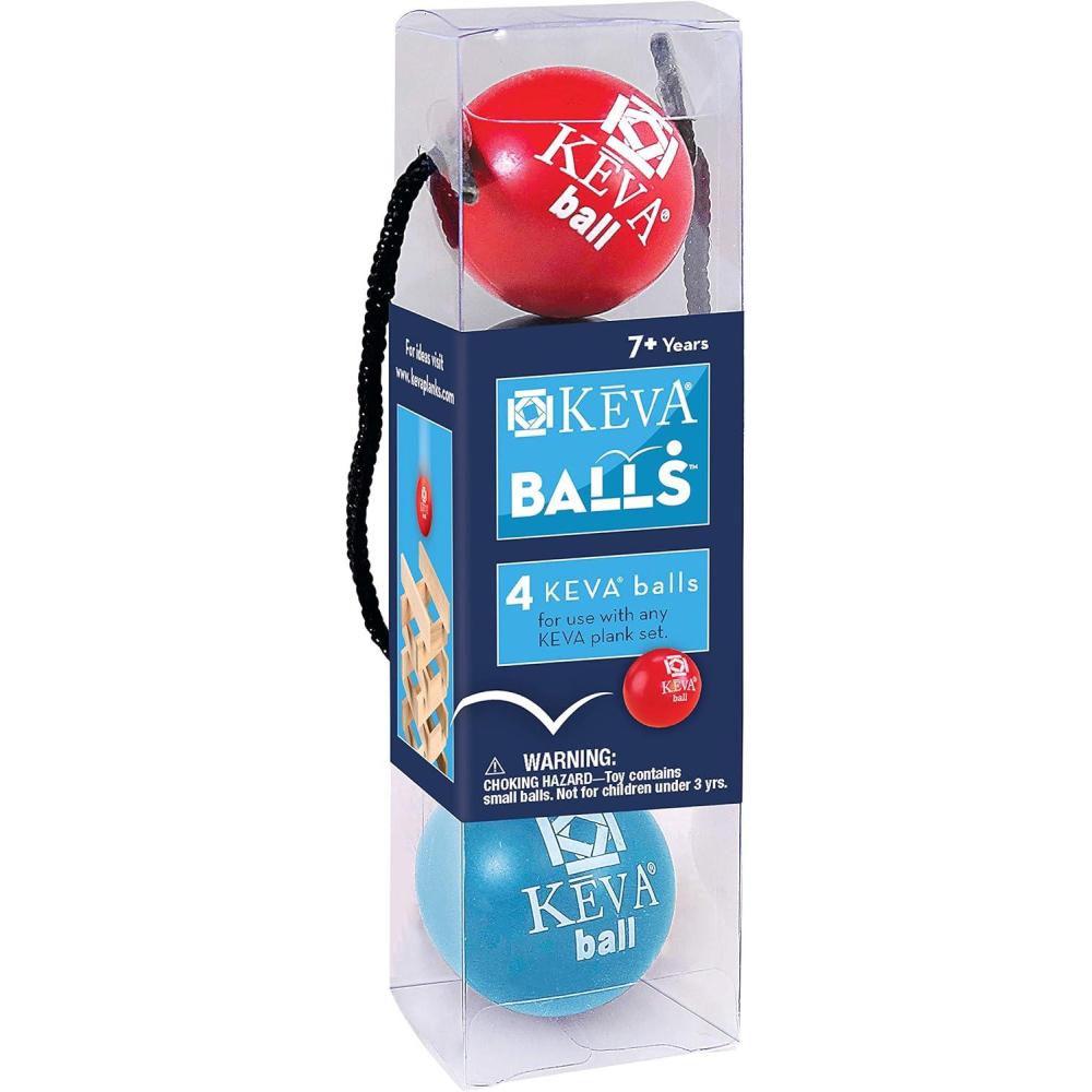 imageMindWare KEVA Contraptions 4Pack Lightweight Balls Refill Replacement Balls for KEVA Plank Building Sets