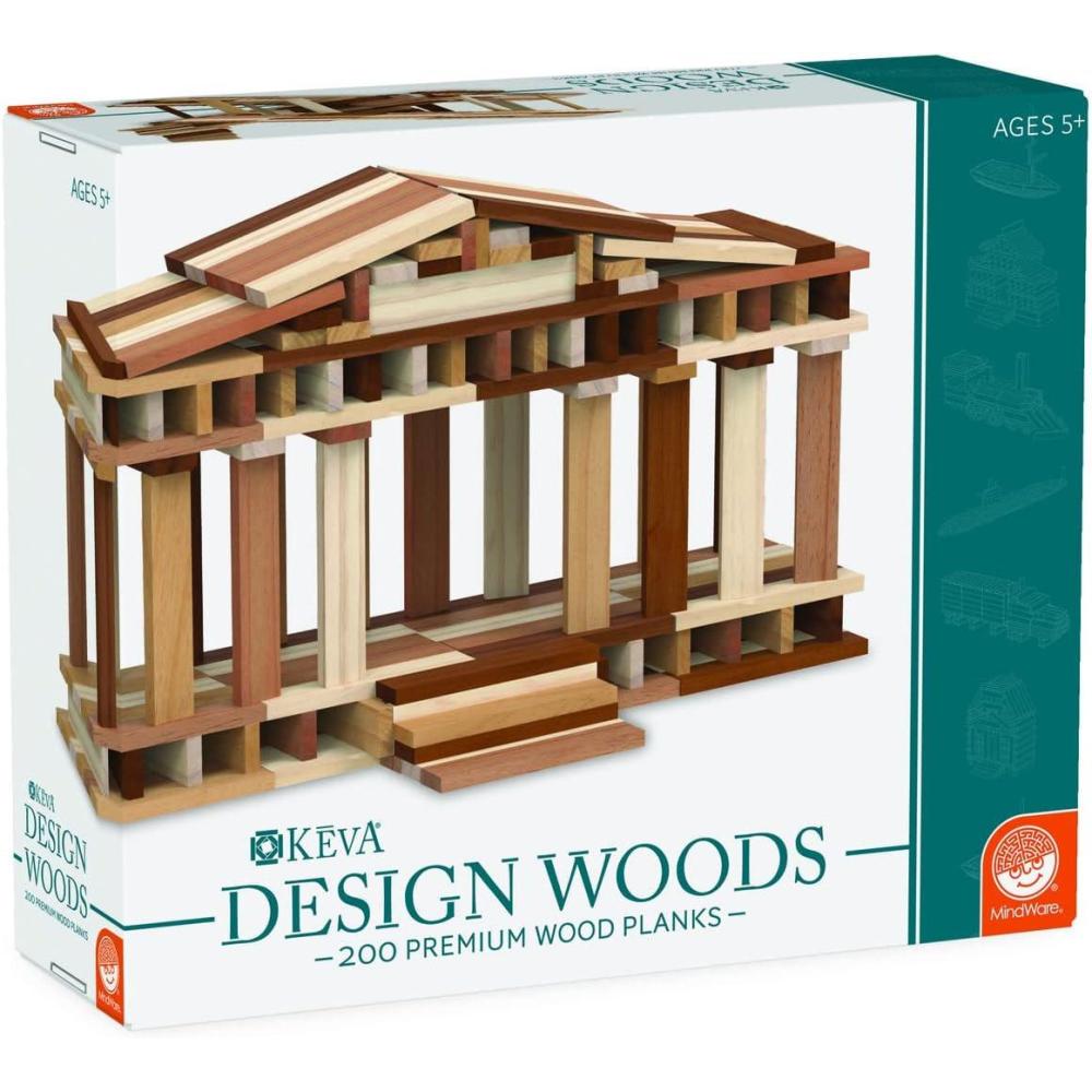imageMindWare KEVA Design Woods FreeForm 3D Builder Kit for Kids Teens ampamp Adults Create Your own Architecture Designs with Simple Wood Building Blocks