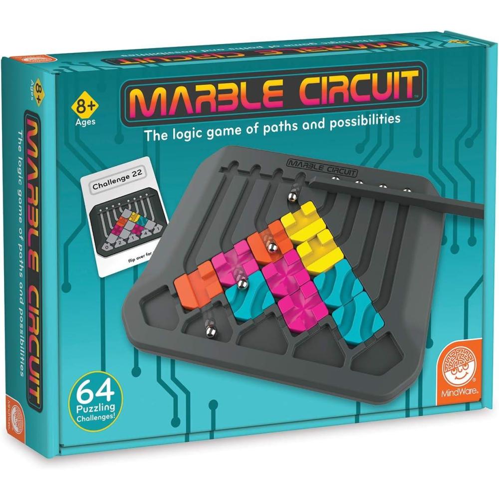 imageMindWare Marble Circuit Puzzle Logic Game with 64 Challenges Brainteaser Game for Ages 8 ampamp Older