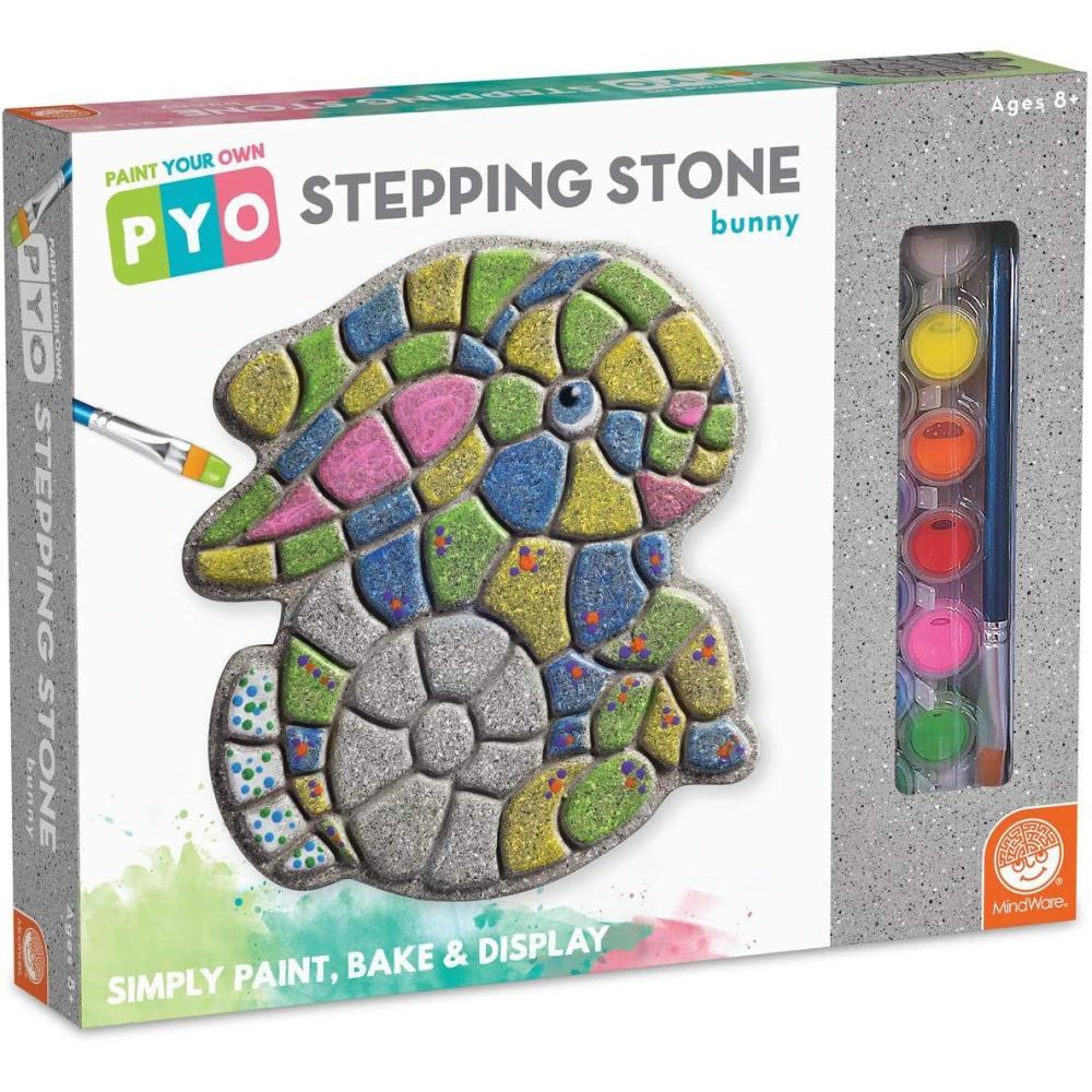 imageMindWare Paint Your Own Stepping Stone Bunny Easter Gift for 8 Year Olds ampamp Up