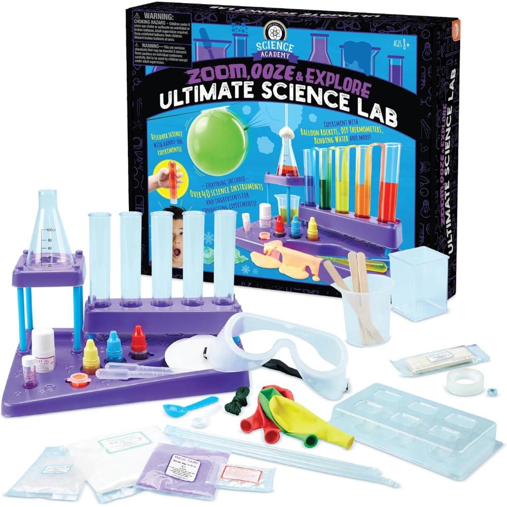 imageMindWare Science Academy Zoom Ooze ampamp Explore Ultimate Lab 15 Amazing Experiments for Teens ampamp Kids Ages 8 ampamp Up Over 40 Experiments with All Ingredients Included