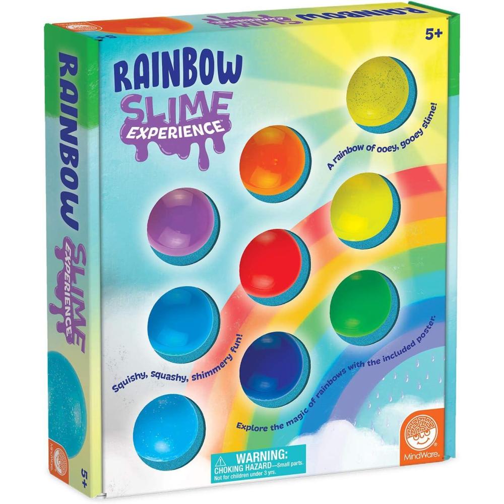 imageMindWare Slime Experience Rainbow Slime 9 Amazing Colors of Slime for Boys ampamp Girls Includes Rainbow Poster Filled with Fun Science Facts NonToxic