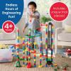 MindWare Colossal Elevator Marble Run – 400-Piece Marble Maze Building Toys Set with Unique Marble Track Pieces, 150 Tubes, 9 Funnels, 50 Marbles and More with Wheeled Storage Bin