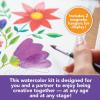 MindWare Creative Watercolor for Two Paint Set, Guided Video Art Kit with Brushes, Paints and Paper for Shared Painting, Creative Art Activity for Kids Ages 8 and Up, Art Gift for Kids