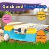 MindWare Eggmagic Decorator Easter Egg Coloring Kit, Automatic 360 Egg Spinner with Food Safe Markers for Creative Egg Decorating, Includes 8 Markers, Kids Ages 4+, Easter Gift for Kids