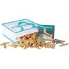 MindWare KEVA Contraptions, Wooden Blocks Building Set, Marble Run Kit, Includes 2 Balls – 400 Planks