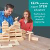 MindWare KEVA Contraptions, Wooden Blocks Building Set, Marble Run Kit, Includes 2 Balls – 400 Planks