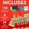 MindWare KEVA Models Vehicles – 154 Wooden Building Planks & Step-by-Step Instructions to Build Iconic Vehicles