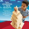 MindWare KEVA Structures 600 Plank Wooden Building Blocks Set, Includes 600 Pine KEVA Planks, 30 Idea Cards and Collapsible Storage Bin