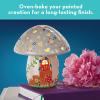 MindWare Paint Your Own Fairy Mushroom House Light – Craft Kit Includes 2 Tea Lights, Paint, Brushes and Instruction Guide