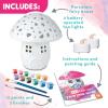 MindWare Paint Your Own Fairy Mushroom House Light – Craft Kit Includes 2 Tea Lights, Paint, Brushes and Instruction Guide