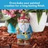 MindWare Paint Your Own Garden Stone Decor: Gnome – Includes Weather-Resistant Paint, Art Supplies, Rock and Paintbrush