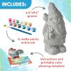 MindWare Paint Your Own Garden Stone Decor: Gnome – Includes Weather-Resistant Paint, Art Supplies, Rock and Paintbrush