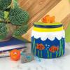 MindWare Paint Your Own (PYO) Cat Treat Jar Craft Kit for Kids – Includes Porcelain Treat Jar, Paint, Brushes and Instructions