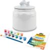 MindWare Paint Your Own (PYO) Cat Treat Jar Craft Kit for Kids – Includes Porcelain Treat Jar, Paint, Brushes and Instructions