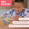 MindWare Paint Your Own Porcelain Bowls for Kids – DIY Craft Kit Makes 3 Bowls, Includes Paint and Brush
