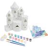 MindWare Paint Your Own Porcelain: Castle Light with 2 Tea Lights, 14 Paints, 2 Brushes & Painting Guide – Creative Paintable Pottery Crafts & Gift Kits for Kids