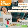 MindWare Paint Your Own Porcelain: Dog Treat Jar Craft Kit – Includes Porcelain Dog Treat jar, 12 Bright Colors of Porcelain Paint, 2 paintbrushes and Painting Guide