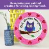 MindWare Paint Your Own Porcelain Plates – Kit Includes 2 Porcelain Plates, 12 Paints, 2 Paint Brushes, and 2 Stands