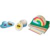 MindWare Paint Your Own Porcelain Rainbow Set, Paintable Ceramic Tea Light Jewelry Dish Trinket Tray Craft Kit with Paints Brushes, Bake and Display Art Project, Kids Age 8+