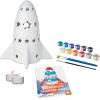 MindWare Paint Your Own Porcelain: Rocket Light with 2 Tea Lights, 12 Paints & 2 Brushes – Creative paintable Pottery Crafts & Gift Kits for Kids