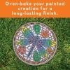 MindWare Paint Your Own Stepping Stone: Dragonfly – Paint Your Own Stepping Stones for Kids Craft Kit Includes Paint, Brushes and Instructions