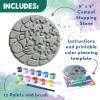 MindWare Paint Your Own Stepping Stone Kit – Mosaic Moon and Stars – Kits Include Paint and Brushes –