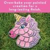 MindWare Paint Your Own Stepping Stone Unicorn – Kit Includes Weather Proof Stone, Paint and Brushes