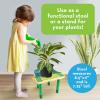 MindWare Paint Your Own Turtle Wooden Stool, DIY Art Furniture Craft Kit with Paint Brushes and Easy Assembly Parts, Paintable Kids Stool for Creative Playroom Decor, Kids Age 5+