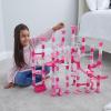 MindWare Pink Sparkle Marble Run Set – 103-Piece Marble Maze Building Toy for Kids, STEM Engineering Playset Ages 4 and Up