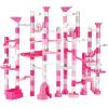 MindWare Pink Sparkle Marble Run Set – 103-Piece Marble Maze Building Toy for Kids, STEM Engineering Playset Ages 4 and Up
